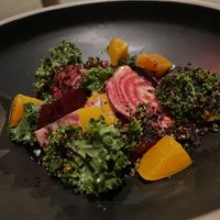 Chef’s Tasting Menu Kale Beet  at The Acorn in Vancouver