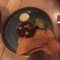 Beet tartare at The Acorn in Vancouver