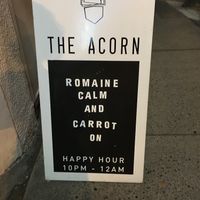 signage at The Acorn in Vancouver