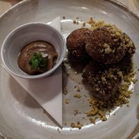 Apple Beignets Dessert with Apple Butter at The Acorn in Vancouver