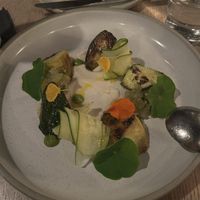 Nightshade: eggplant, peppers, cherry tomato, potato  at The Acorn in Vancouver