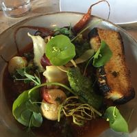 Wild foods salad at The Acorn in Vancouver