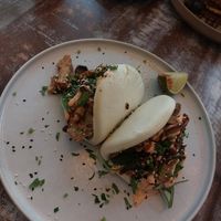 Bun Bao with Plant Chicken, mushrooms and spicy mayo at Buur Deli in Dusseldorf