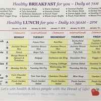 Menu at Heavenly Veggies in Guam