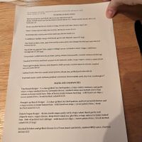 Menu at The Bunch of Grapes in Pontypridd