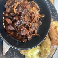 Mushroom bourguignon  at The Bunch of Grapes in Pontypridd