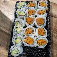 Sweet potato rolls and a cucumber avocado roll at Sushi Cove in Halifax