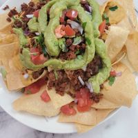 Loaded Nachos.  My first time dining here. Delicious 😋  #Veganuary at BYOV in Chandler