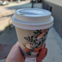 Matcha latte take away at Rocanini Coffee Roasters in Vancouver