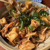Drunken noodles with tofu and soy curls  at Norah - Belmont in Portland