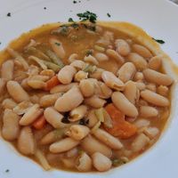 Fabada vegana at Agora  in Llanes