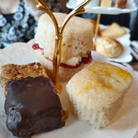 Cake selection at The Curly Swirly Tearooms in Barnsley