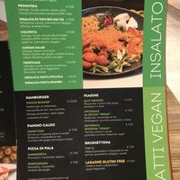 Vegan menu  at Otivm Bar in Padua