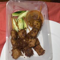 satay chicken skewers   at Vegelicious in Cheltenham