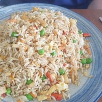 Mum's vegetarian fried rice at Vegelicious in Cheltenham