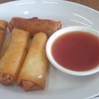 Vegan spring rolls at Vegelicious in Cheltenham