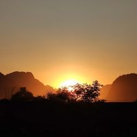 Sunset view 5xZoom at Green Restaurant in Vang Vieng