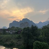   at Green Restaurant in Vang Vieng