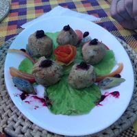 vegan "meatballs" (starter) - amazing! at Restaurante Diverso Trinitario in Trinidad
