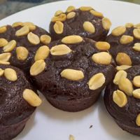 Muffins vegano de. Chocolate y maní at Restaurante Diverso Trinitario in Trinidad