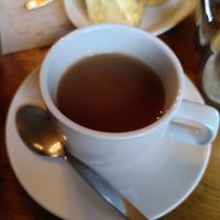 Decaf tea and oat milk (December 2022) at National Trust - Nunnington Hall in York