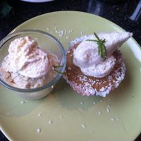 coconut and lime cup cake at Greens Cafe in Grasmere