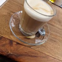 Oat milk coffee at Restaurante Café Paraty in Paraty