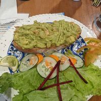 Avocado on toast with side salad at Restaurante Café Paraty in Paraty