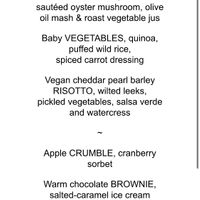 Vegan lunch and dinner menu (2/2) at Rhubarb in Edinburgh