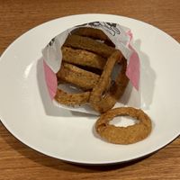 Onion rings   at Odd Burger in Calgary