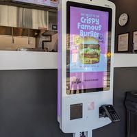 Order kiosk at Odd Burger in Calgary