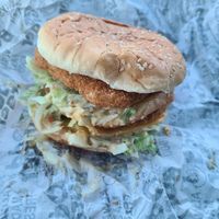 Only a few says left for the crispy chick'Un famous burger at Odd Burger in Calgary