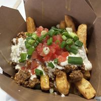 Loaded taco fries   at Odd Burger in Calgary