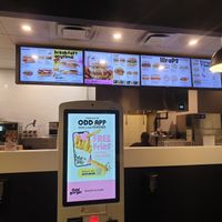 Menu and ordering terminals at Odd Burger in Calgary