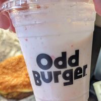 Strawberry shake at Odd Burger in Calgary