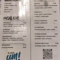 Menu at Delizium Gelateria Italiana Quito in Quito