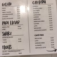 Menu 2 at Delizium Gelateria Italiana Quito in Quito