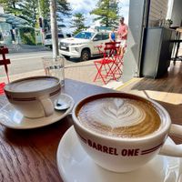 Large oat lattes.   at Barrel One in Manly