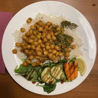 Garbanzo Curry. Delicious and satisfying . #Veganuary at Mela Bangladeshi Cuisine in Pullman