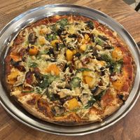 Vegan pizza, was good but there are better pizza options in Wagga    at La Porchetta in Wagga Wagga