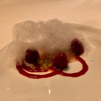 Fancy dessert. The raspberries weren’t actually raspberries!  at Cuculia in Florence