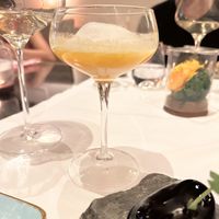 Fruit juice with mint foam  at Cuculia in Florence