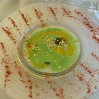 Beautiful and delicious vegan potato soup at Cuculia at Cuculia in Florence