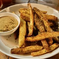 Jamaican fries w/ vegan aioli (90 THB)  at The Jerk Spot in Pai