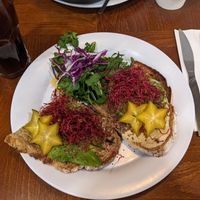 Avocado toast (toast de aguacate) at MEX - Le Pain Quotidien - T1 in Mexico City