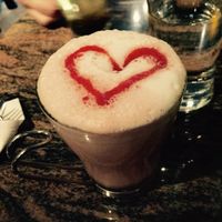 GINGER GRENADINE ALMOND MILK CHILLER at Vegetarian Haven in Toronto