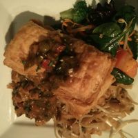 filled pasty special  at Vegetarian Haven in Toronto