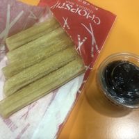 Churros with chocolate dipping sauce  at Chopstix Noodle Bar in Reading