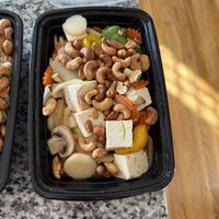 Cashew chicken substitute tofu  at De Rice in Johnston
