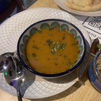 Butternut squash soup  at Cafe' Xocolatl in Sacramento